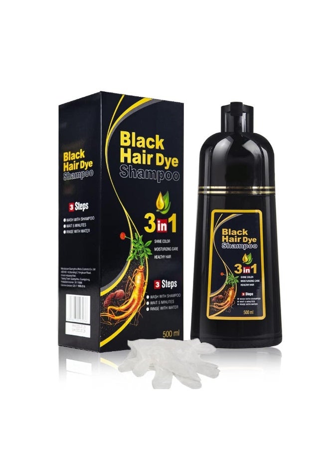 URBANMAC Herbal 3 in 1 Hair Dye Instant Black Hair Shampoo for Women & Men - Image 4