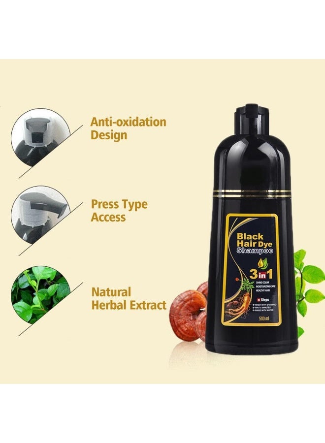 URBANMAC Herbal 3 in 1 Hair Dye Instant Black Hair Shampoo for Women & Men - Image 5
