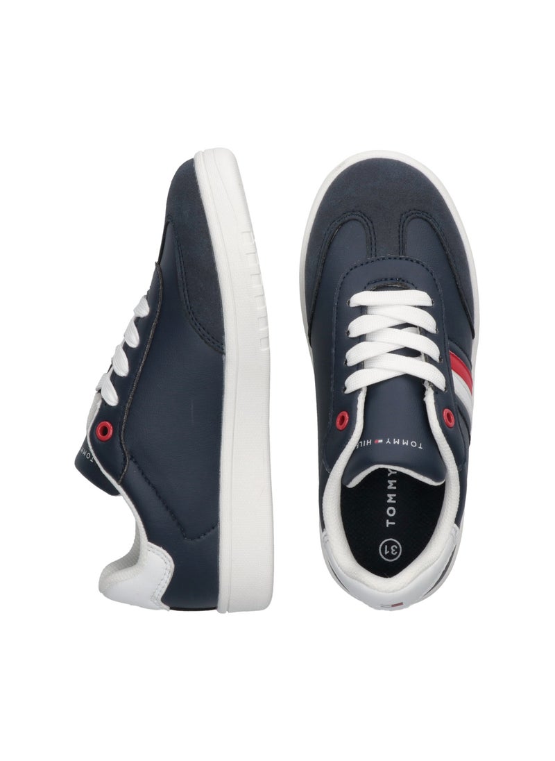 TOMMY HILFIGER - Kids Lace Up Low Top Sneakers - Image 1