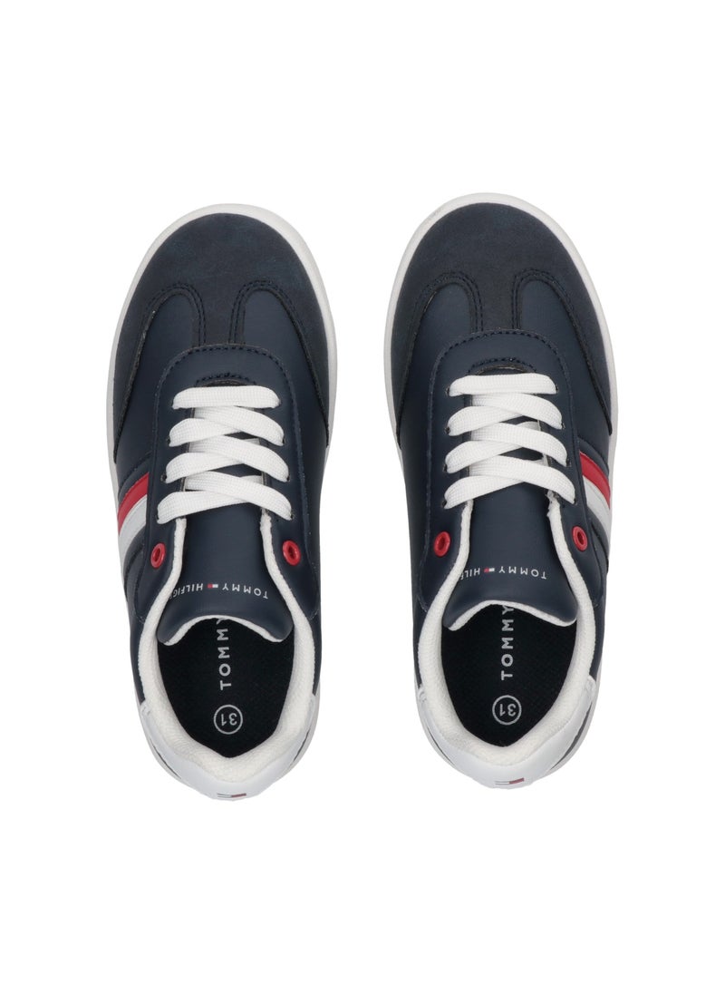 TOMMY HILFIGER - Kids Lace Up Low Top Sneakers - Image 1
