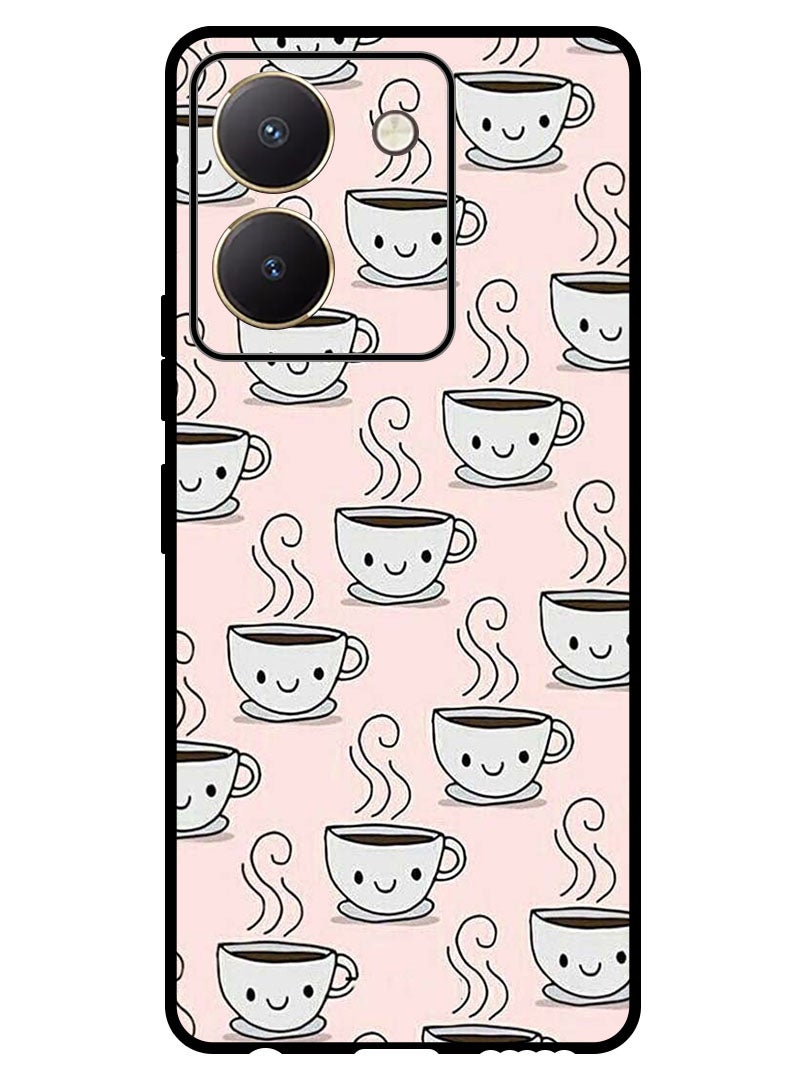 Theodor Protective Case Anti Scratch Shock Proof Bumper Cover For Vivo Y77t Coffee Pink Bg - Image 1
