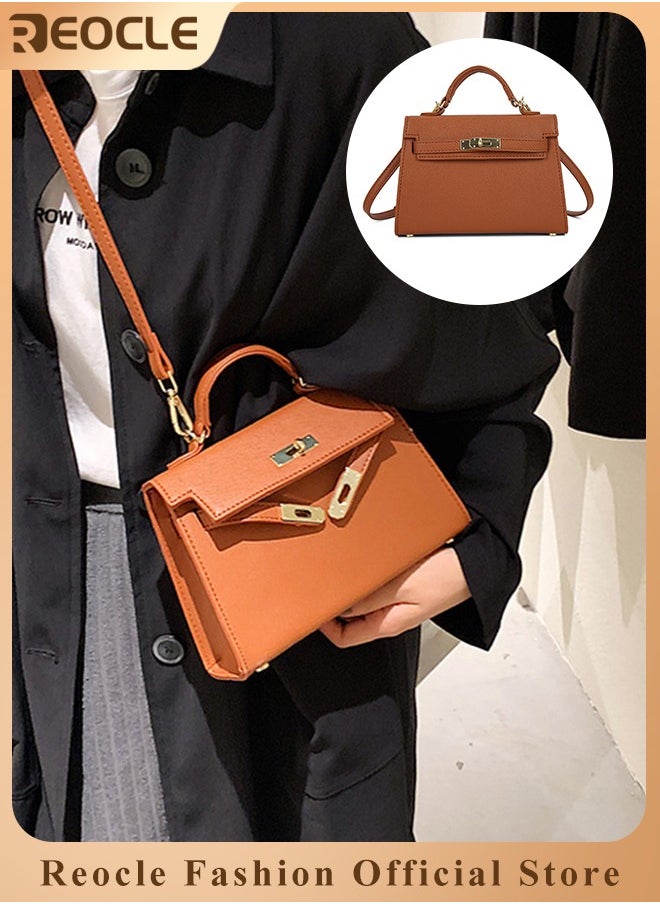 REOCLE Women's Handbags Crossbody Bags Top Handle Satchel with Detachable Strap Luxury Tote Work Bag PU Fashion Designer Handbags Purses  - Image 1