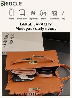 REOCLE Women's Handbags Crossbody Bags Top Handle Satchel with Detachable Strap Luxury Tote Work Bag PU Fashion Designer Handbags Purses  - Image 4