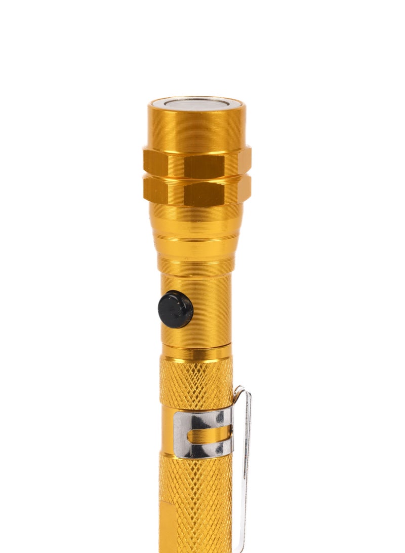LUSTER 2pc Extendable led flashlight with hanging clip and strong magnetic base gold - Image 4