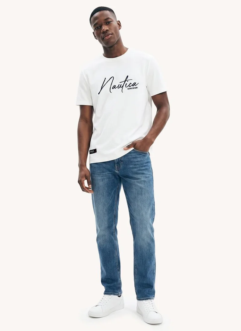 NAUTICA  Men's Embroidered Short Sleeve T-shirt for Men | Best Price UAE