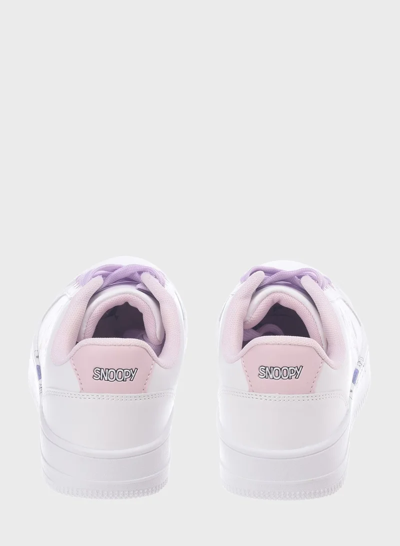 Disney Snoopy Lace Up Sneakers