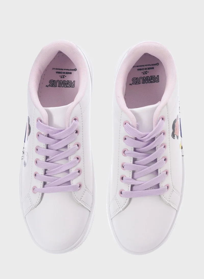 Disney Snoopy Lace Up Sneakers