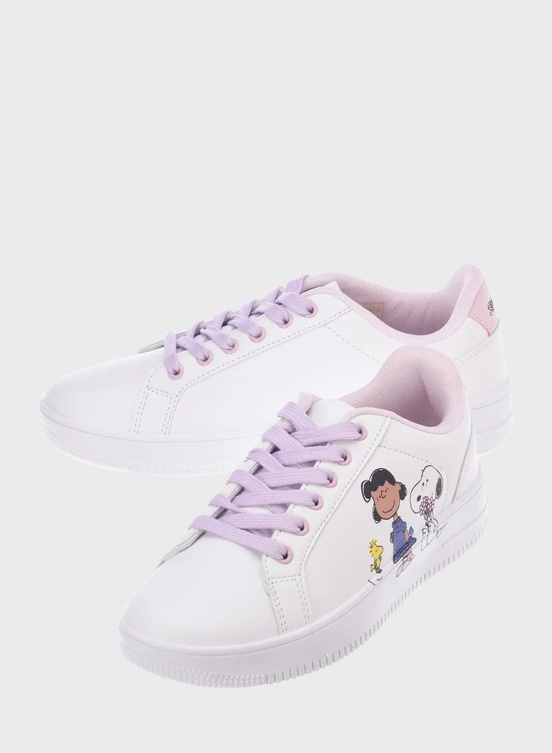Disney Snoopy Lace Up Sneakers