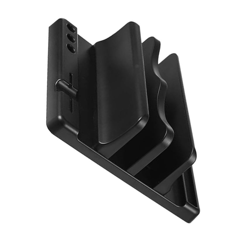 Adjustable Vertical Laptop Stand Dual Slot Space Saving Desktop Organizer - Image 2