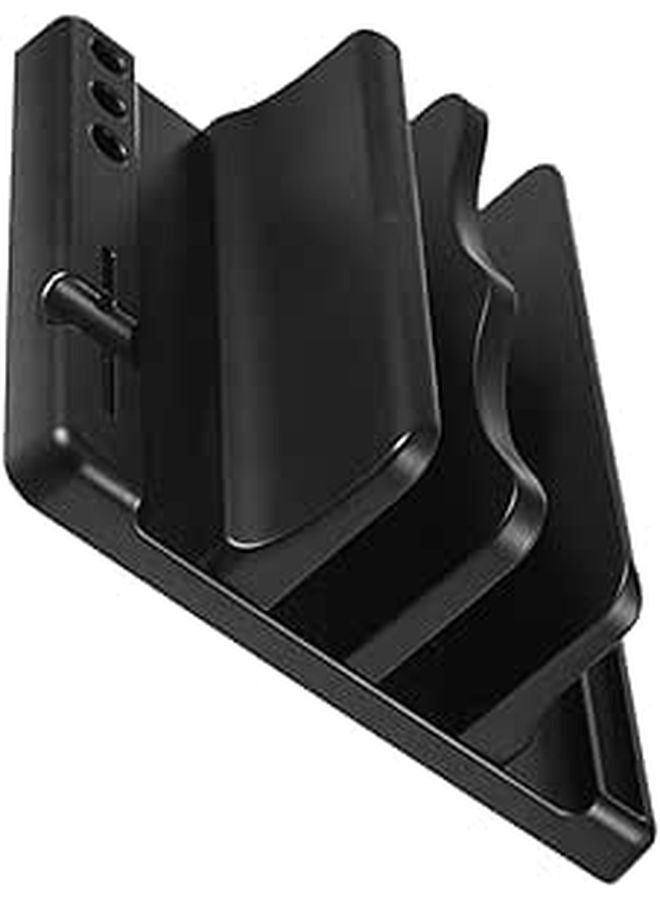 Adjustable Vertical Laptop Stand Dual Slot Space Saving Desktop Organizer - Image 1