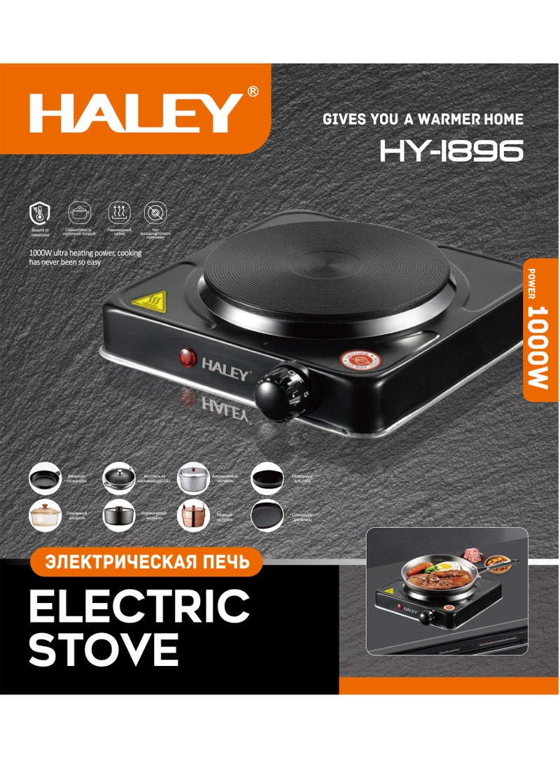 Haley Electric Induction Cooker, 1000W Electric Stove Top Burner Countertop, 5 Firepower Levels Small Multifunction Cook Top