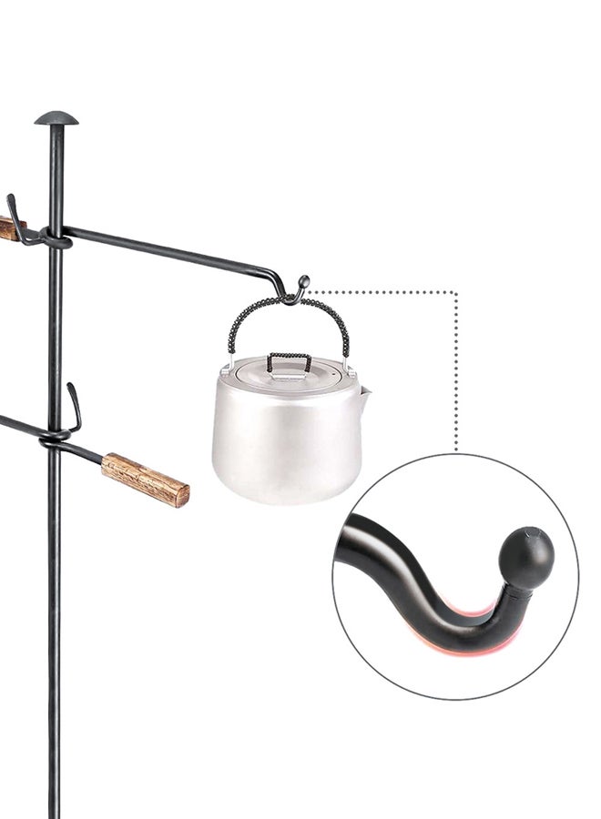 دي بي تي شبك شواء للأماكن المفتوحة، قنارة ستانلس ستيل، اسود، مقاس 122 سم - Image 2