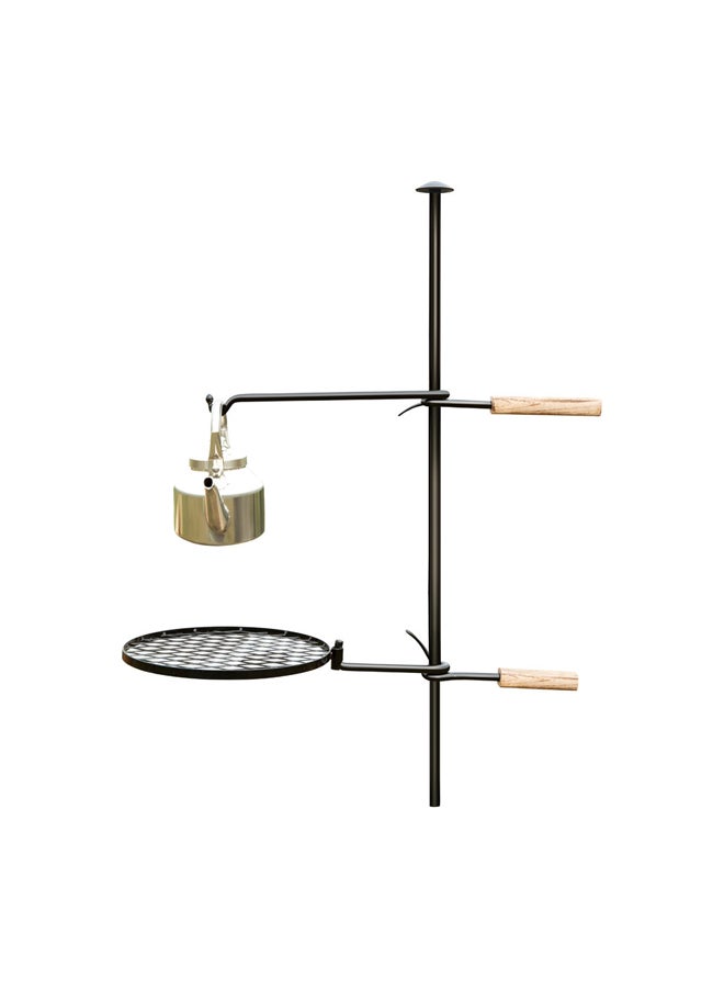 دي بي تي شبك شواء للأماكن المفتوحة، قنارة ستانلس ستيل، اسود، مقاس 122 سم - Image 1