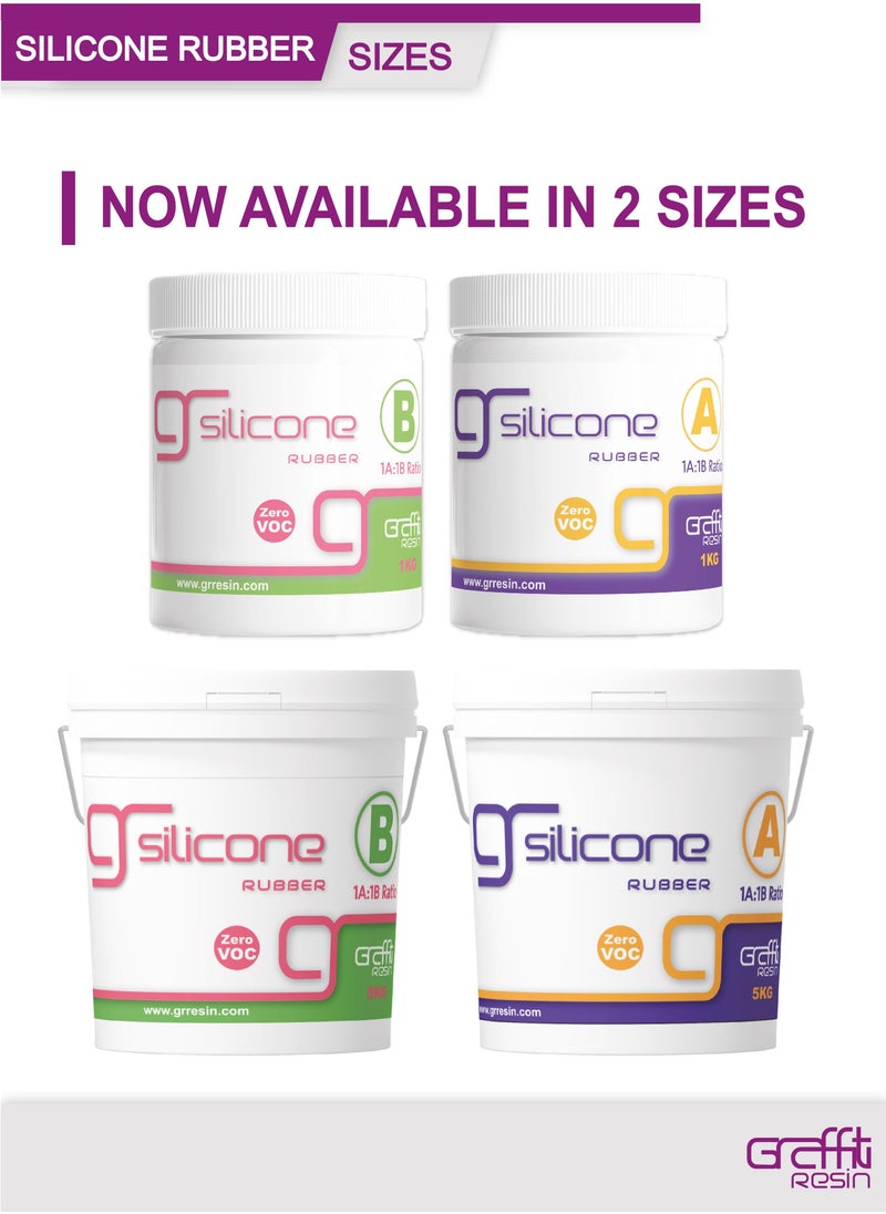 2-Piece Graffiti Risen Silicone Rubber Liquid Ratio 1: 1 Size 5kg x 2