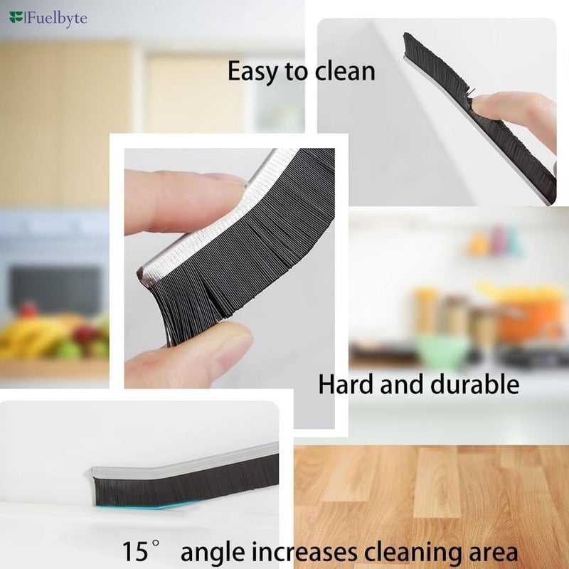 Barasti 3-Piece Mini Gap Cleaning Brush Set - Hard Bristle Multipurpose Crevice Brush for Dead Corners in Toilet, Bathroom, Kitchen Tiles, Window - Image 2
