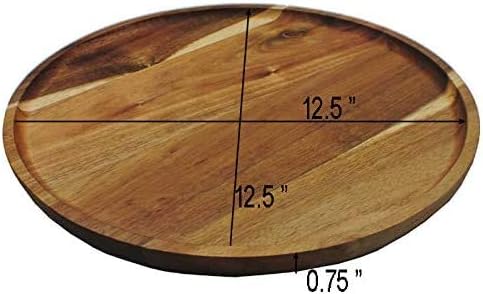 JB HOME COLLECTION 4569 طبق تقديم طعام دائري من خشب الأكاسيا الفاخر - Image 2