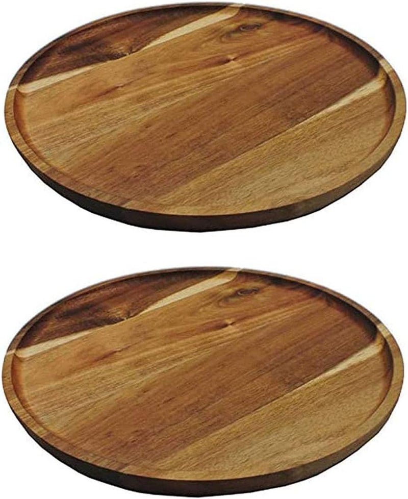 JB HOME COLLECTION 4569 طبق تقديم طعام دائري من خشب الأكاسيا الفاخر - Image 1