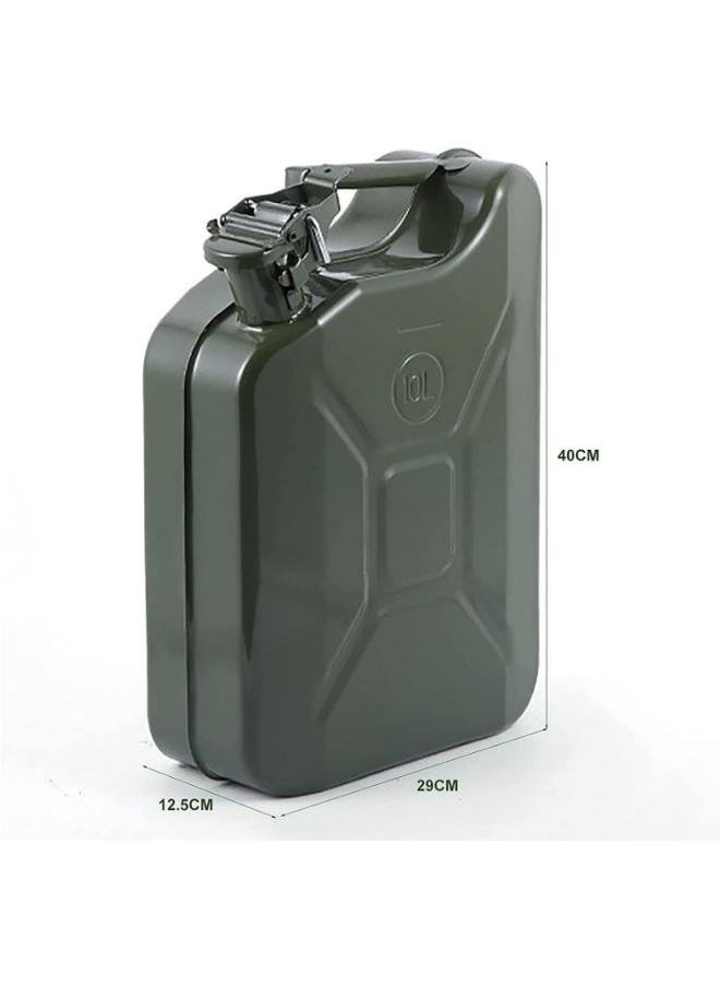 Generic 10L Petrol Canister with Portable Handle Stainless Steel Fuel Tank  - Image 2