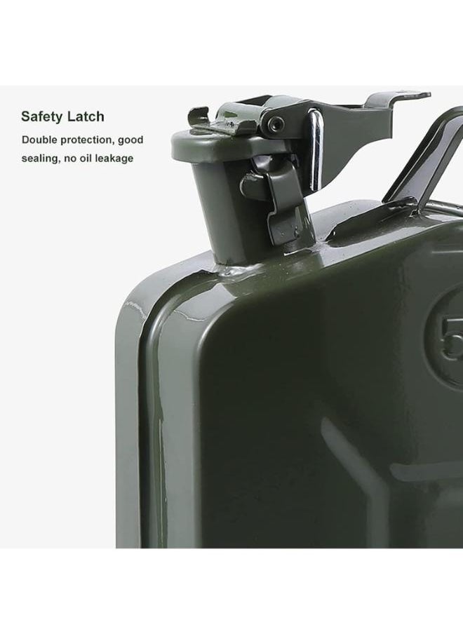 Generic 10L Petrol Canister with Portable Handle Stainless Steel Fuel Tank  - Image 3