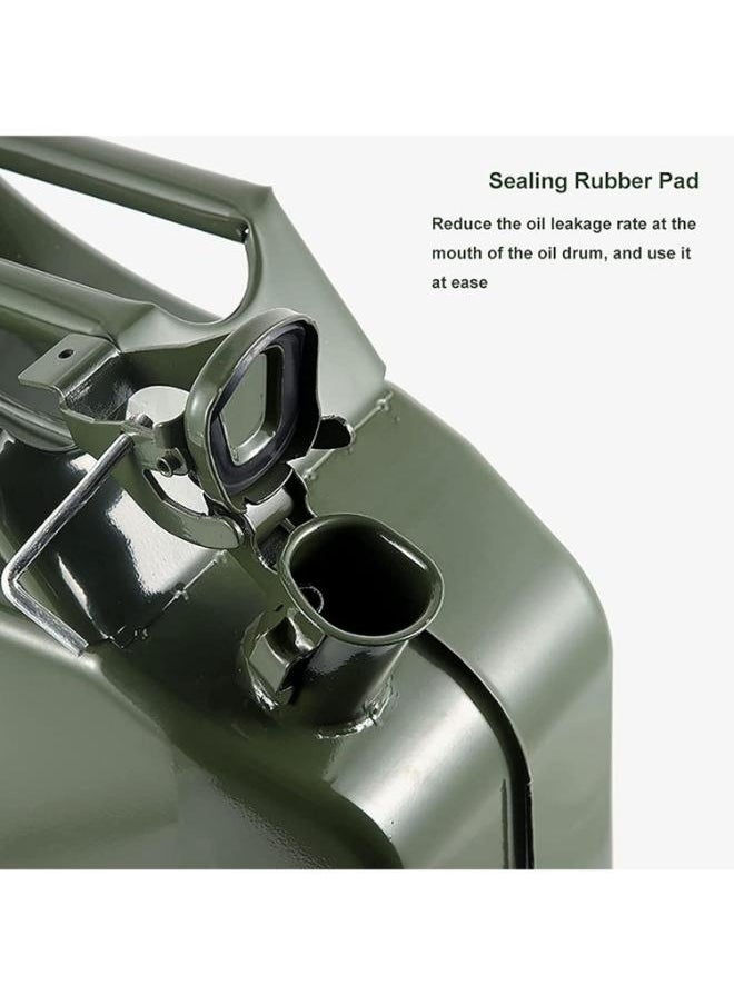 Generic 10L Petrol Canister with Portable Handle Stainless Steel Fuel Tank  - Image 4