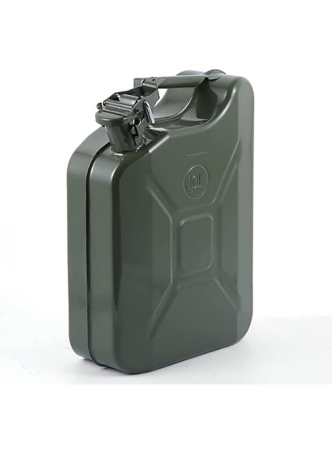10L Petrol Canister with Portable Handle Stainless Steel Fuel Tank - Image 1