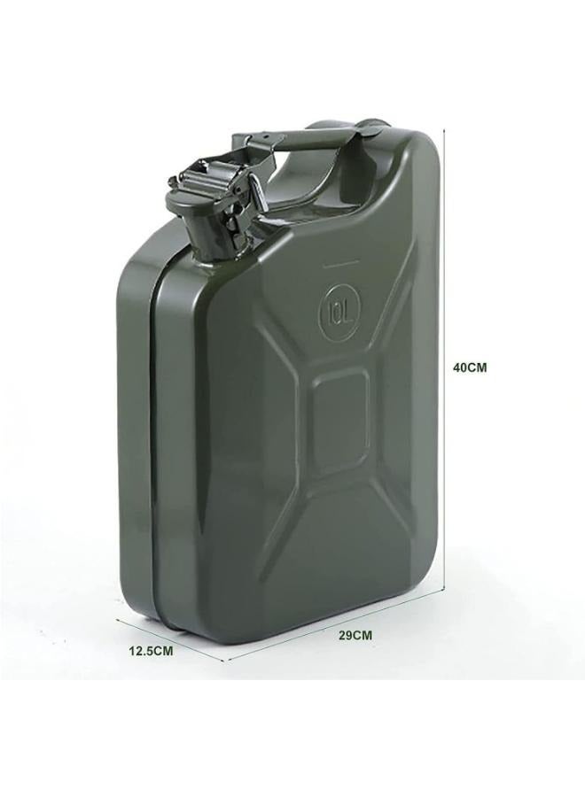 10L Petrol Canister with Portable Handle Stainless Steel Fuel Tank - Image 2
