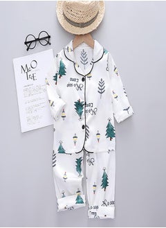 White Christmas Tree Print Pajama Set - pzsku/Z49FBC7D64BF362E236DBZ/45/_/1732721414/57c6b056-653b-43d0-9409-fb2929e524ac