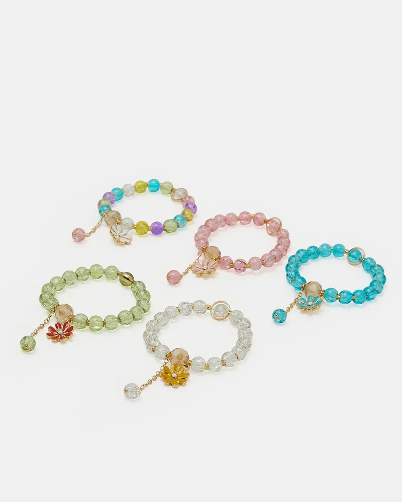 REDTAG Girls Assorted Bracelet Set (Pack of 5)