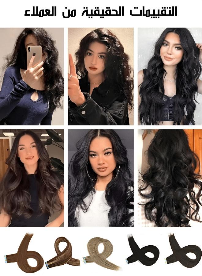 Tape in Hair Extensions, Natural-Look Hair Enhancement with Seamless Blending and Zero Trace, Straight Hair Weft for Natural Volume & Hairstyle Change, Salon Quality Hair Extensions for Women Daily Wear & Party - Image 5