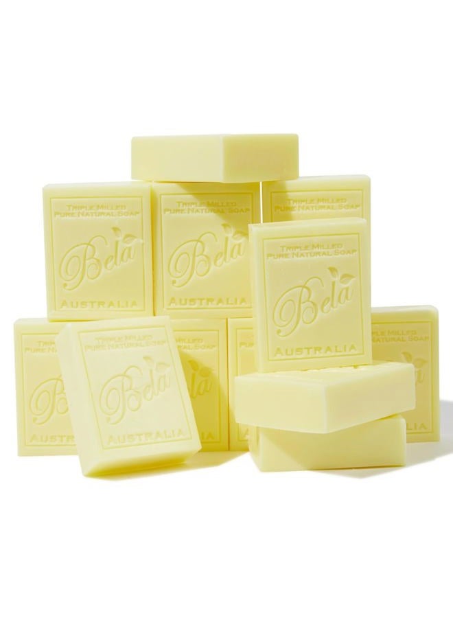 BELA Bath & Beauty, Honeysuckle, Triple French Milled Moisturizing Soap Bars, No Harsh Ingredients, 3.5 oz each - 12 Pack - Image 1