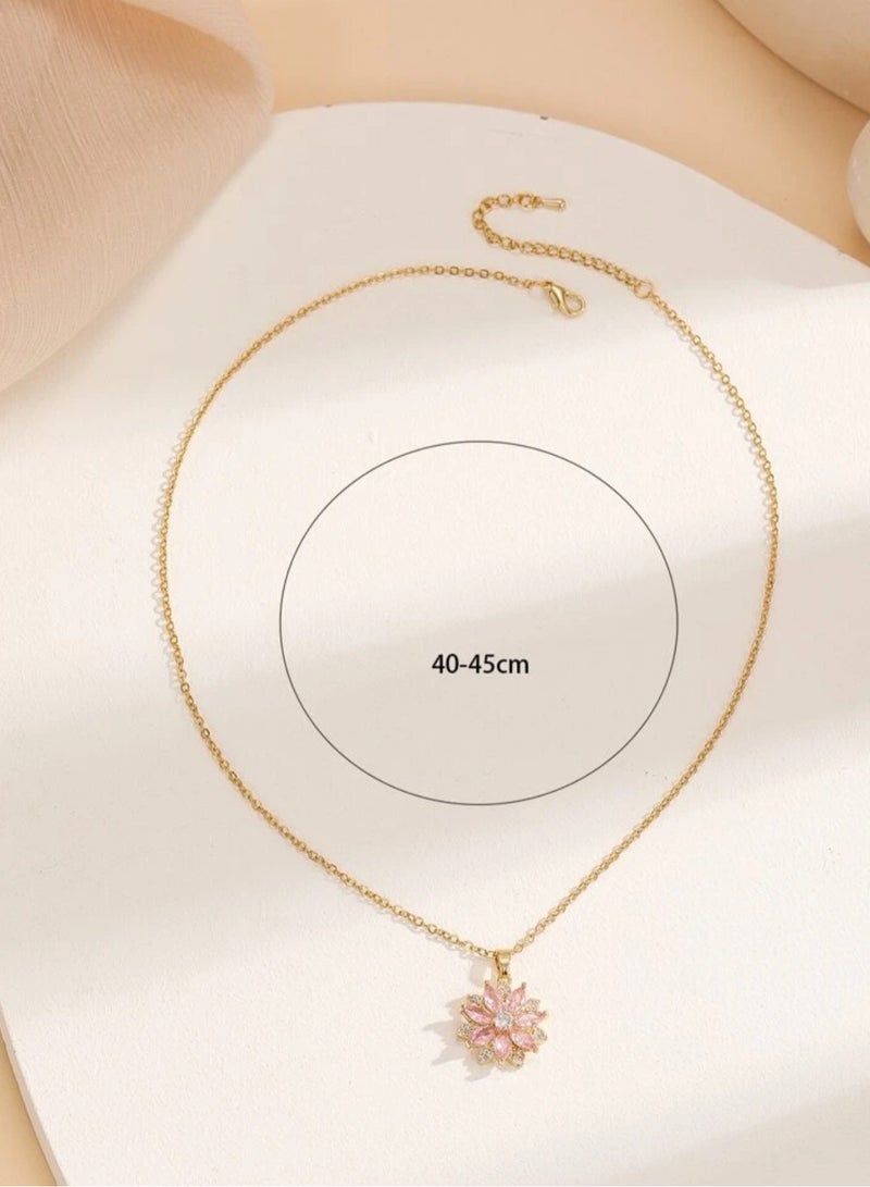 إيكوال سلسال نسائي أنيق من الاستانلس ستيل مطلي باللون الذهبي - Image 3