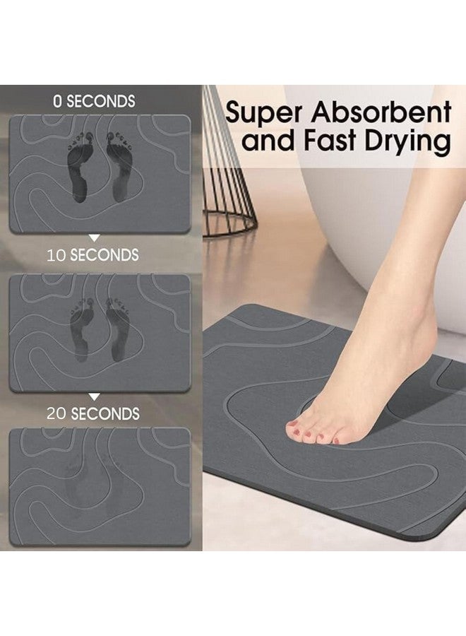 MAXOSHINE TerraDry Stone Mat for Bathroom-Highly Absorbent Diatomaceous Earth Shower Mat-Antislip Stone Bath Mat for Home Kitchen Living Room-Quick Drying Floor Mat (Dark Grey 35 X 45 cm) - Image 3