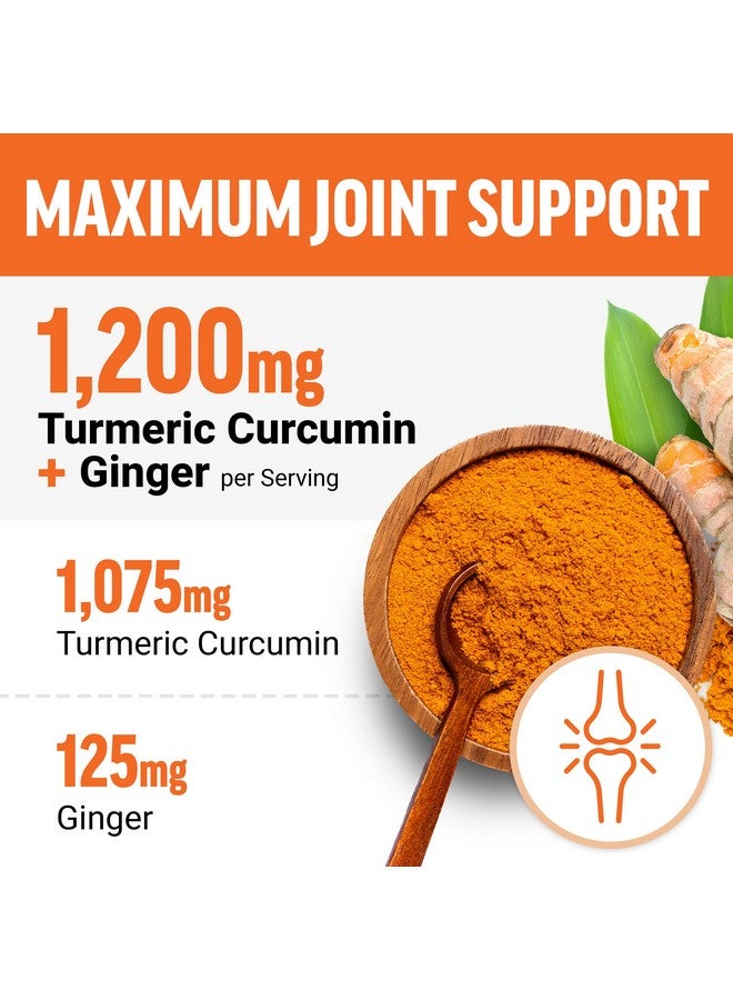FORCE FACTOR Better Turmeric Maximum Joint Support, 1075mg Curcumin with Ginger to Support Mobility, Flexibility & Comfort, Chews More Convenient Than Turmeric Gummies, Fruit Punch, 60 Soft Chews - Image 2