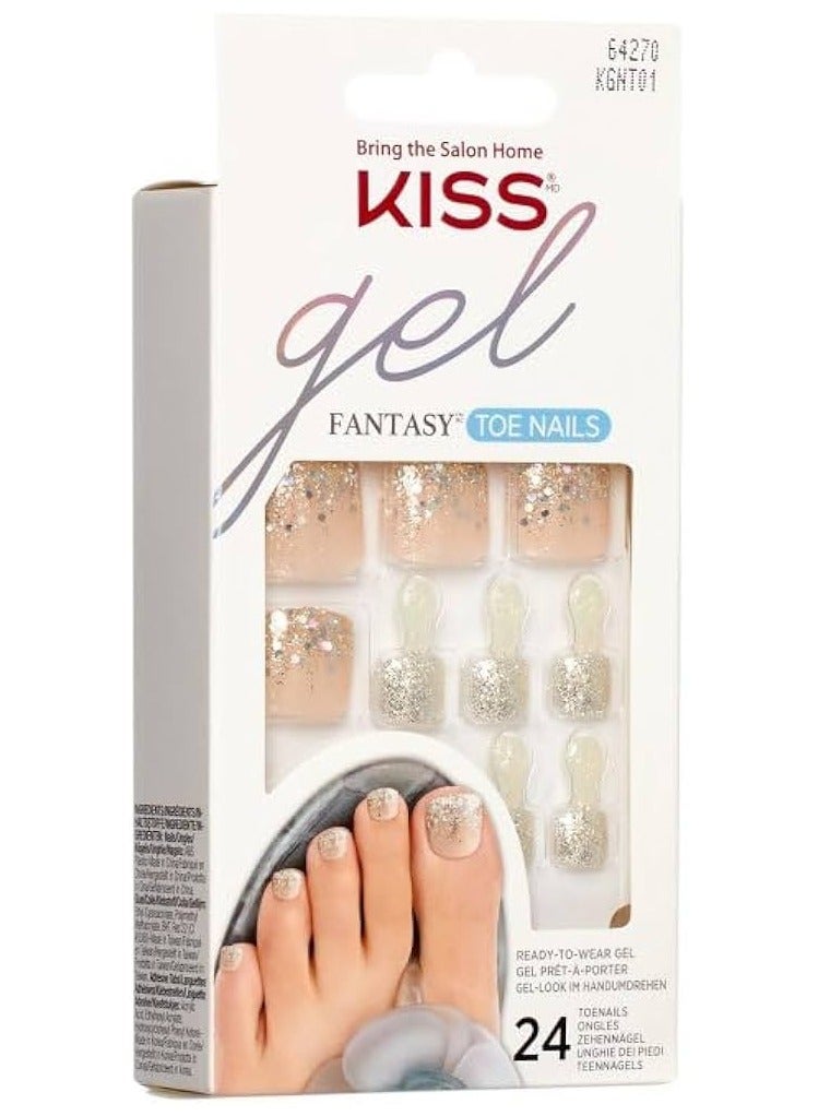 KISS gel Fantasy TOE NAILS 24 Nails KGNT01C - Image 1