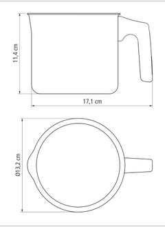 TRAMONTINA Since 1911,Made in Brazil- Paris Texture 12cm 1.2L Graphite Aluminum Multipurpose Boiler with Interior and Exterior Starflon Max Lead PFOA Free Nonstick Coating,  - Image 5