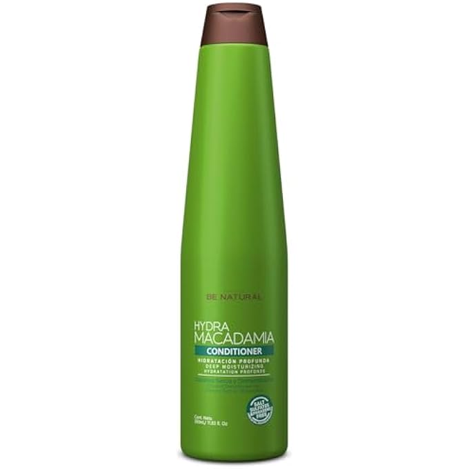 BE NATURAL HYDRA MACADAMIA CONDITIONER- DEEP MOISTURISING CONDITIONER FOR DRY AND DAMAGED HAIR- 350 ML/ 11.83 FL.OZ. (HYDRA MACADAMIA CONDITIONER) - Image 1