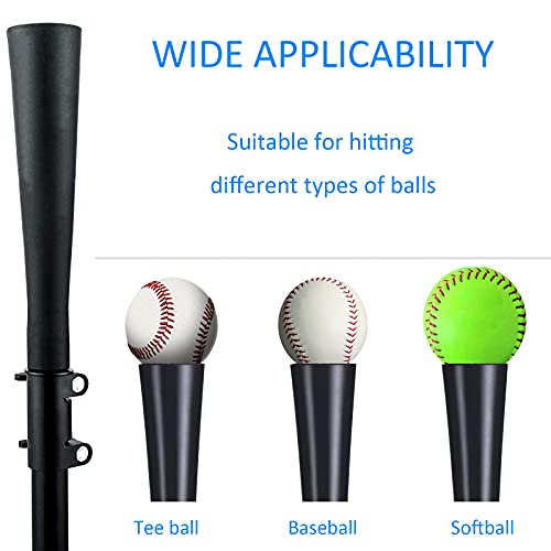EXBEPE Baseball Softball Batting Tee Topper Replacement Rubber Holder for Tee Ball Stand Hitting Tee and t Ball tee Pack of 2 with 2 Hose Clamps - Image 4