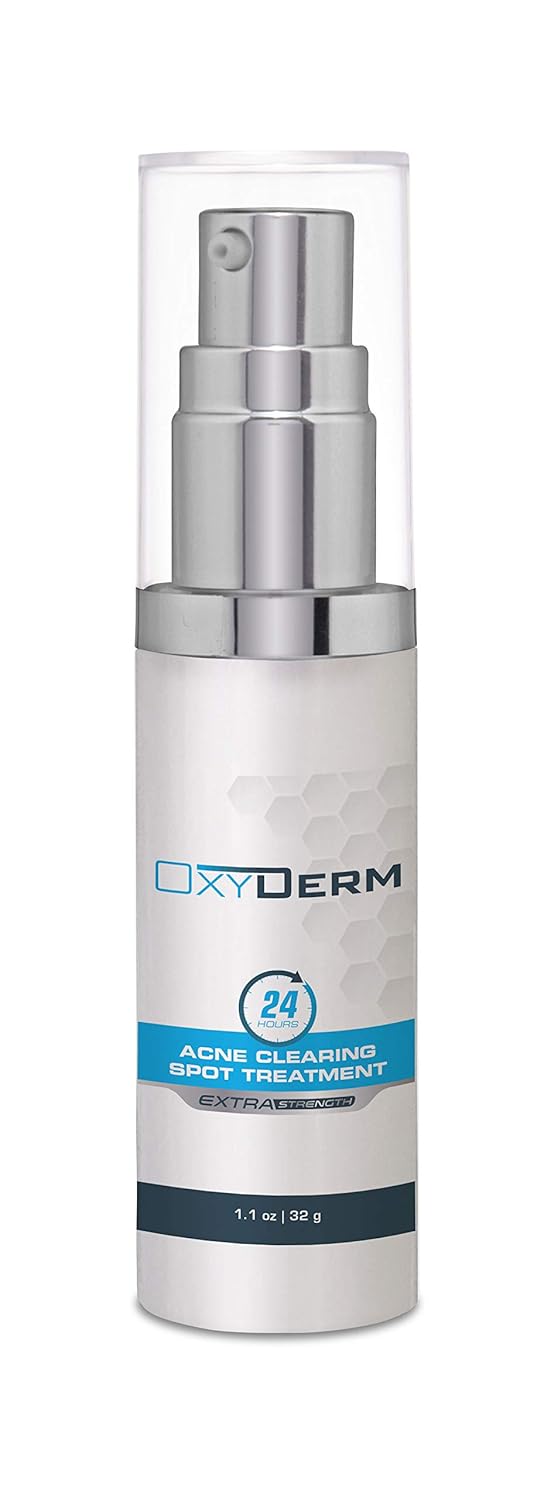 OxyDerm Acne Spot Treatment Overnight Pimple Treatment for All Skin Types without Over Drying your Skin Removal for Inflamed Blackheads Whiteheads Cystic Acne Results within Hours for Adults  Teens