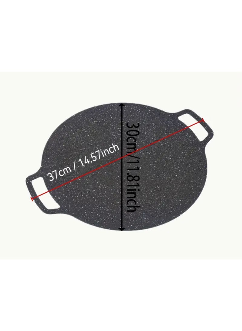 Heavy-Duty Non-Stick Baking Pan & Oven Pot with Induction/Gas Cooktop - Dishwasher Safe, Large Cooking Surface, Multifunctional Griddle Pan for Pizza, Frying, Grilling, Stir-Fries - Compatible with Gas, Induction, Stoves - Ideal for Restaurants & Home Kitchens - Durable Iron Construction, Pans for Cooking - Image 2