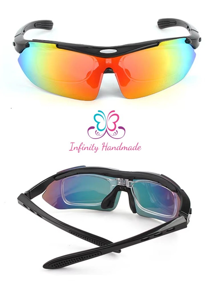 Outdoor Tactical Polarized Sunglasses UV400 Shooting Riding Interchangeable Glasses with 5 Lenses, Seller's Exclusive InfinityHandmade - Image 2