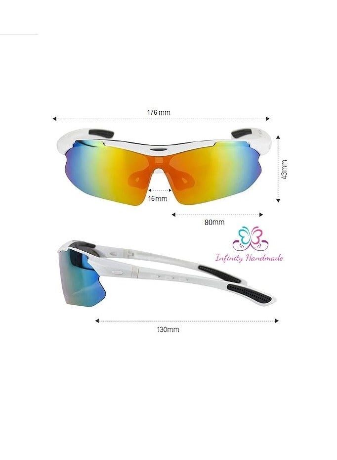Outdoor Tactical Polarized Sunglasses UV400 Shooting Riding Interchangeable Glasses with 5 Lenses, Seller's Exclusive InfinityHandmade - Image 3