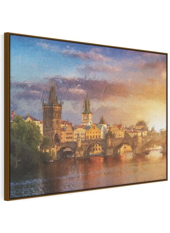 Home Gallery Landscape With Charles Bridge Reflected In River Canvas Wall Art  - Image 5