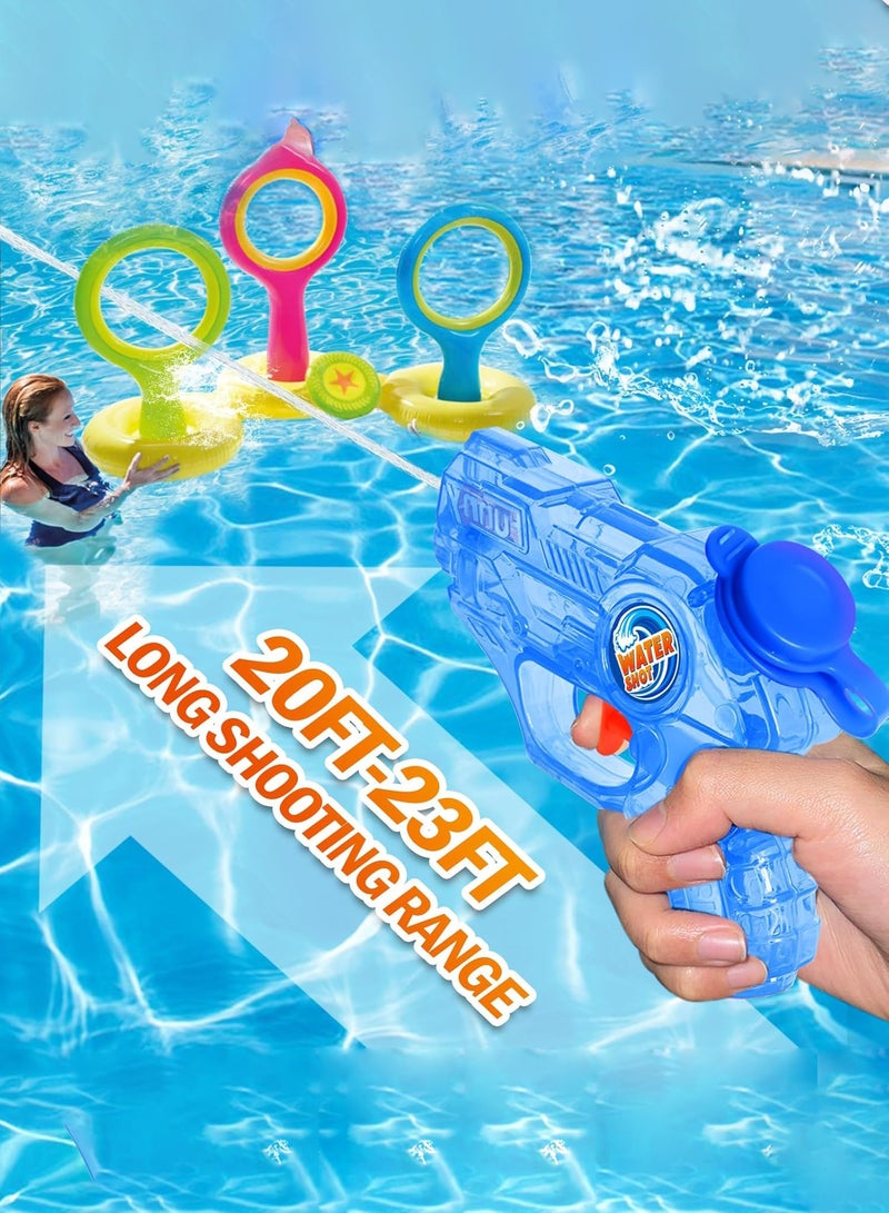 لينند مصغرة بندقية المياه للأطفال - 4 مجموعات من 5-7m طويلة المدى سوبر بندقية المياه بندقية المياه ، في الهواء الطلق لعبة المياه في الصيف تجمع الشاطئ الطرف المفضلة للأطفال دش لعبة بندقية المياه - Image 4