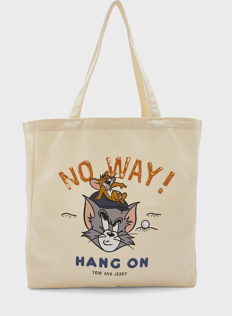 SP Characters Tom & Jerry Print Shopper Bag