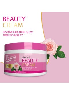 VCare V Care Beauty Cream,Pink Rose,300ml,Prevents Dryness,Provides Calming Experience  - Image 2