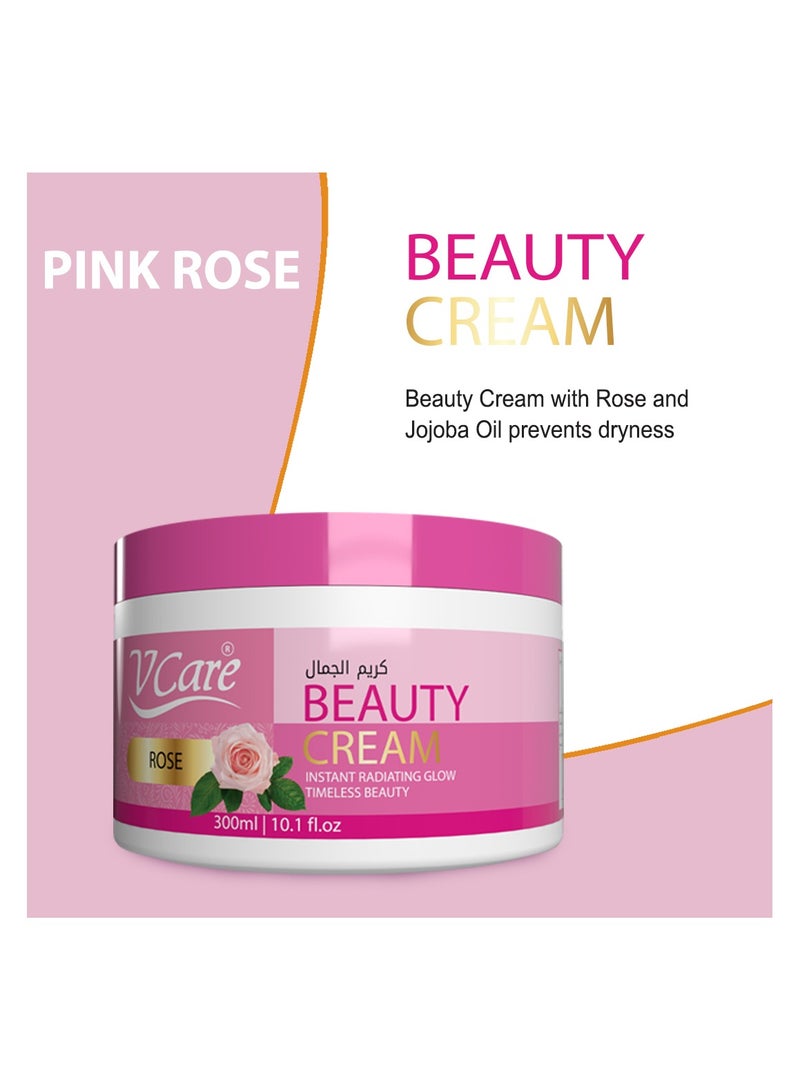 VCare V Care Beauty Cream,Pink Rose,300ml,Prevents Dryness,Provides Calming Experience  - Image 3