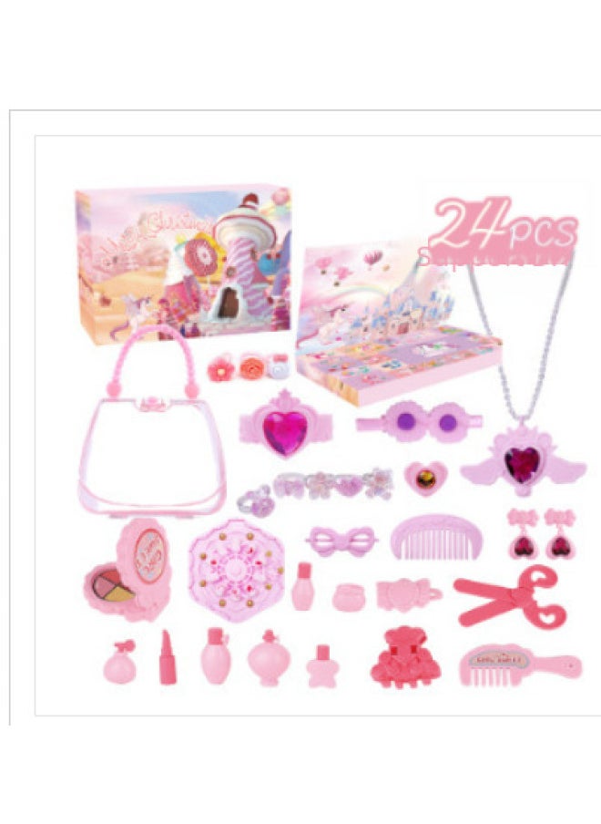 Children's Makeup Blind Box DIY Cosmetics Nail Art Girl Doll Clothes Hand Tear Countdown Calendar-Color:St-029(100pcs)mermaid  - Image 3