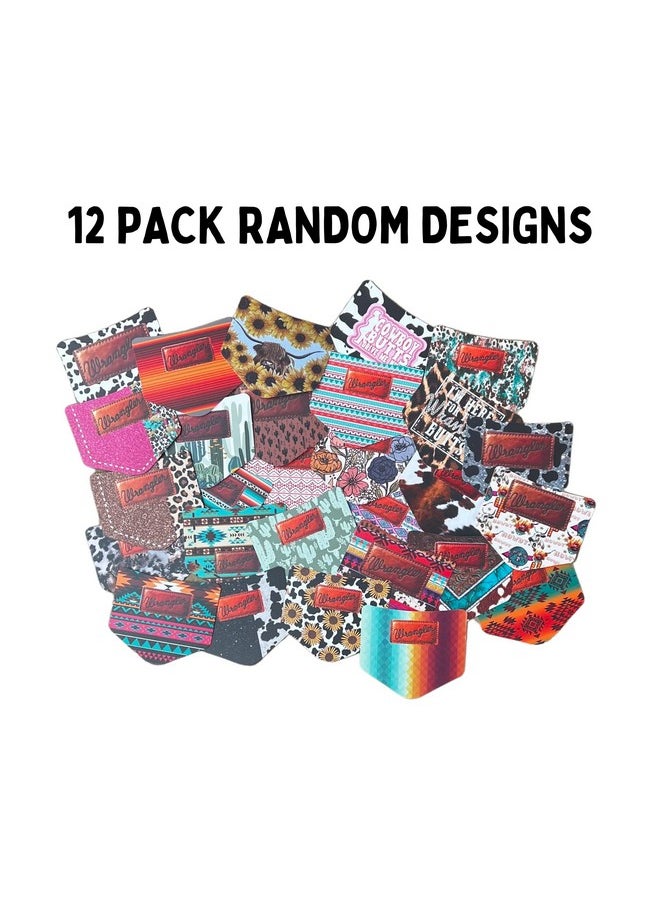 Lashicorn - Pocket Shaped Cardstock Freshie Cutouts For Jean Pocket Tag 3.25 X 2.6” Inches Rounds Circles For Scented Aroma Beads Car Candle For Wrangle Silicone Mold Western Bulk Bundle Men - Image 1