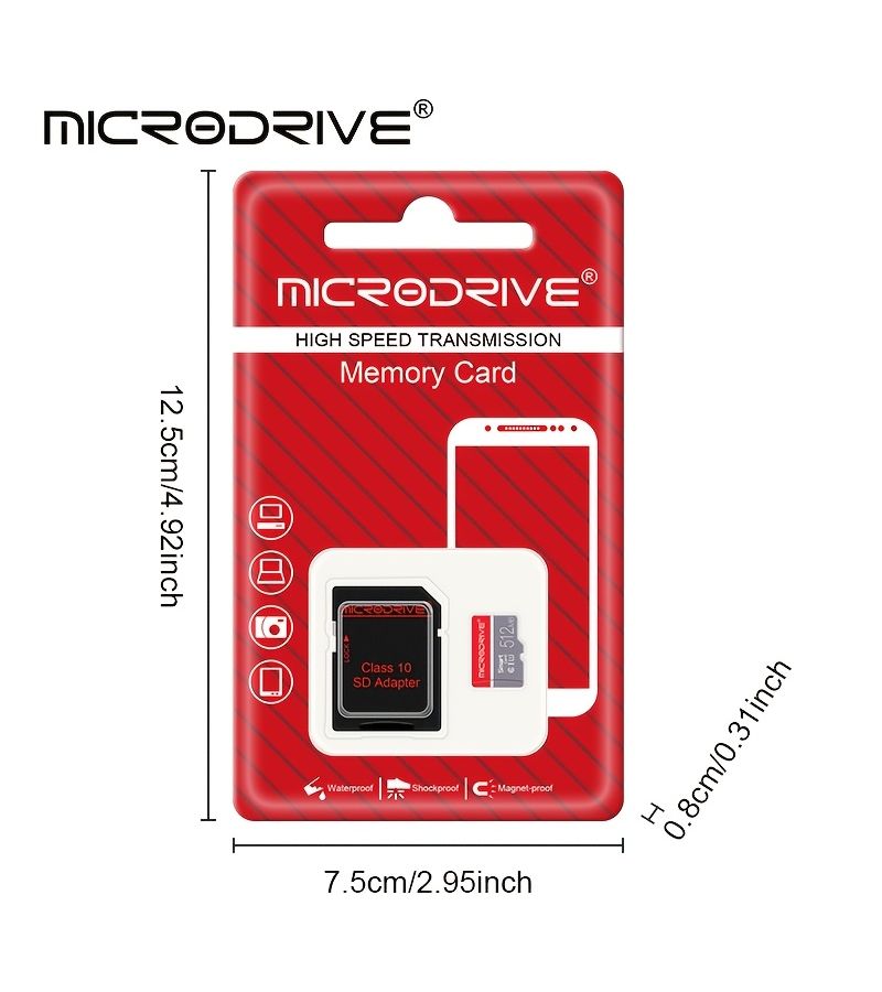 Microdrive Small Capacity 128MB TF Memory Card for Surveillance Cameras Driving Recorders Navigation Devices Durable Classic Model Red Grey - Image 2