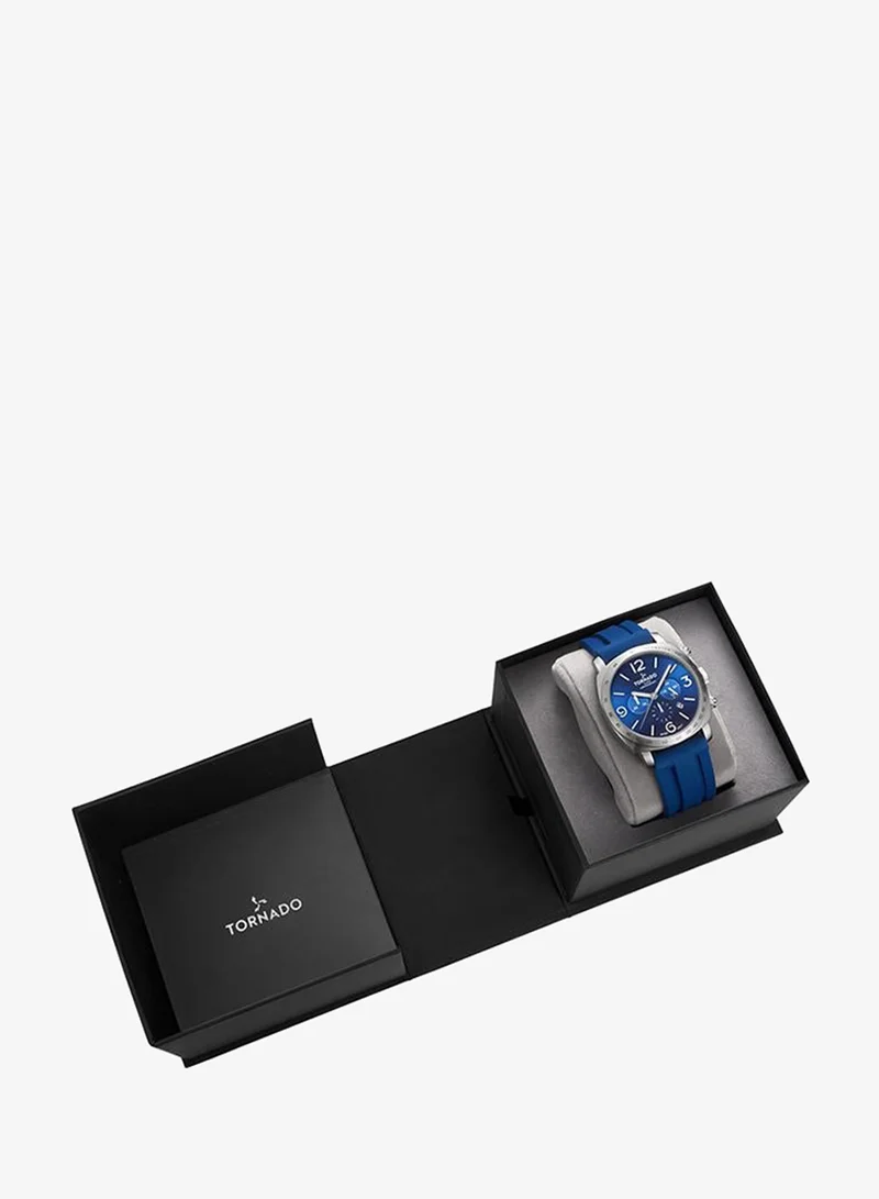 Tornado Blue Men's Silicone Chronograph Watch T9102-SSNN - 43x52 mm for Men | Best Price UAE